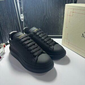 Alexander McQueen Black Leather Sneakers